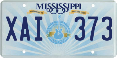 MS license plate XAI373