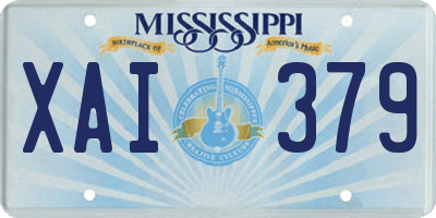 MS license plate XAI379