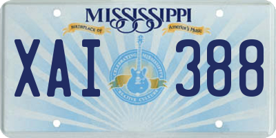 MS license plate XAI388
