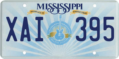 MS license plate XAI395