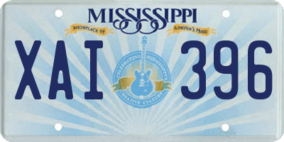 MS license plate XAI396