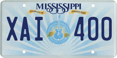 MS license plate XAI400