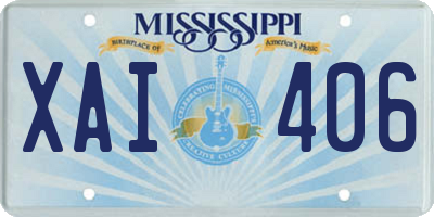 MS license plate XAI406