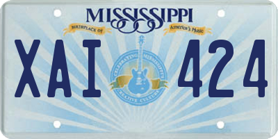 MS license plate XAI424