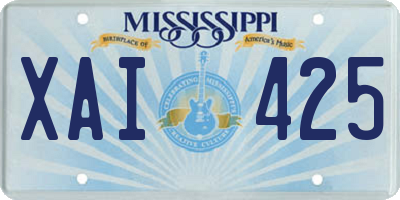 MS license plate XAI425