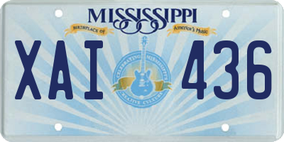 MS license plate XAI436