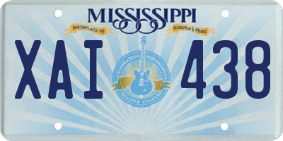 MS license plate XAI438