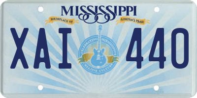 MS license plate XAI440