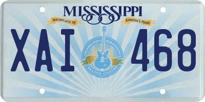 MS license plate XAI468
