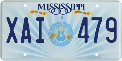 MS license plate XAI479