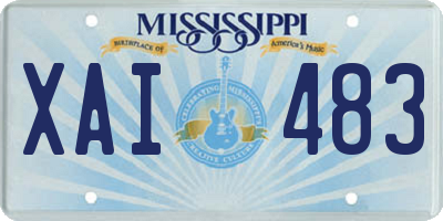 MS license plate XAI483