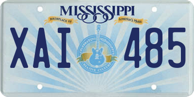 MS license plate XAI485