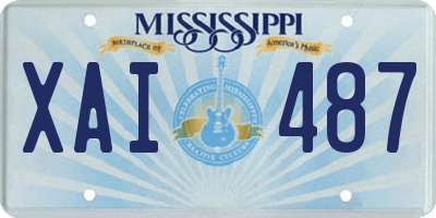 MS license plate XAI487