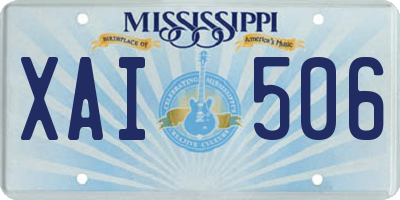 MS license plate XAI506