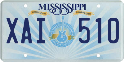 MS license plate XAI510