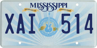 MS license plate XAI514