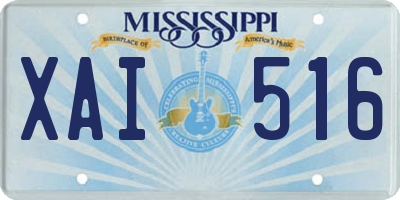 MS license plate XAI516