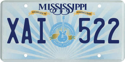 MS license plate XAI522