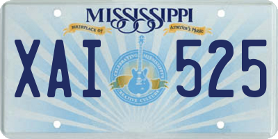MS license plate XAI525