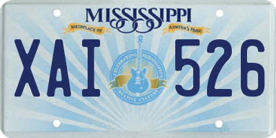 MS license plate XAI526