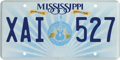 MS license plate XAI527
