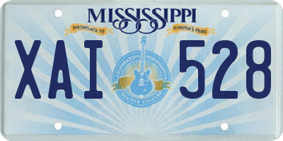 MS license plate XAI528