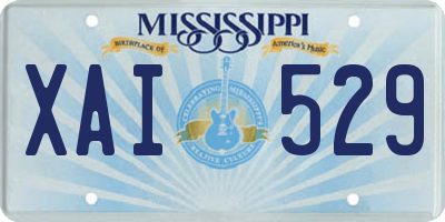 MS license plate XAI529