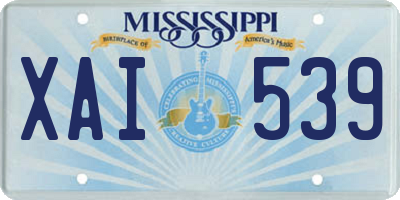 MS license plate XAI539
