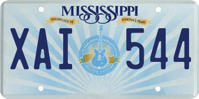 MS license plate XAI544
