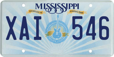 MS license plate XAI546