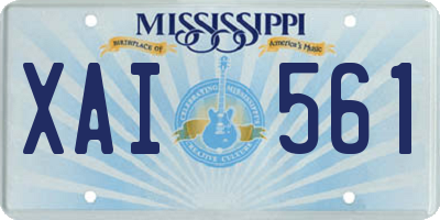 MS license plate XAI561