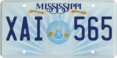 MS license plate XAI565