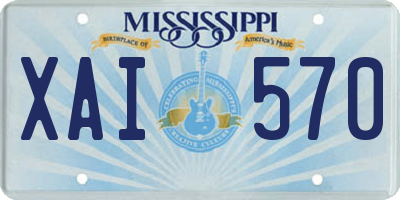 MS license plate XAI570