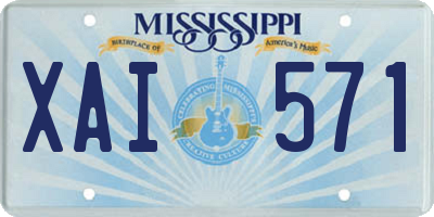 MS license plate XAI571