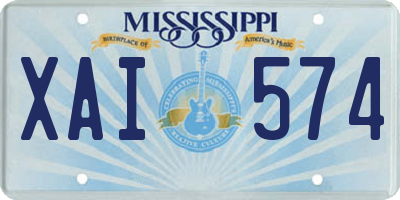 MS license plate XAI574