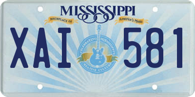 MS license plate XAI581