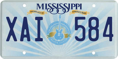 MS license plate XAI584