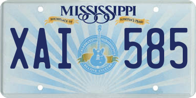 MS license plate XAI585