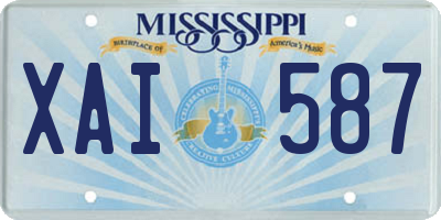 MS license plate XAI587