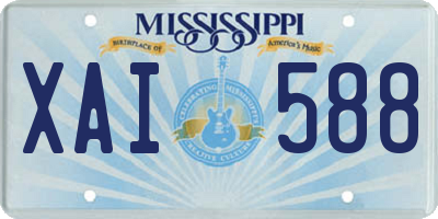 MS license plate XAI588