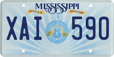 MS license plate XAI590