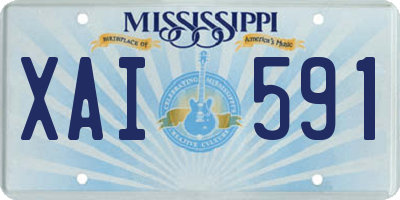 MS license plate XAI591
