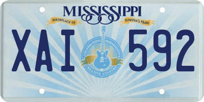 MS license plate XAI592