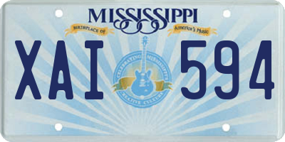 MS license plate XAI594