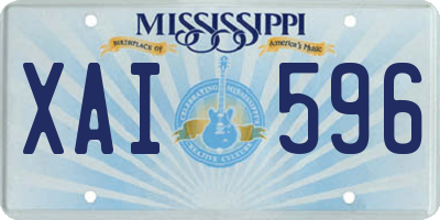 MS license plate XAI596