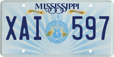 MS license plate XAI597