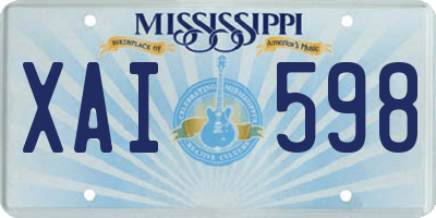 MS license plate XAI598