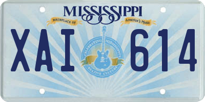 MS license plate XAI614