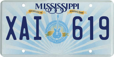 MS license plate XAI619