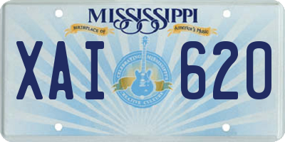 MS license plate XAI620
